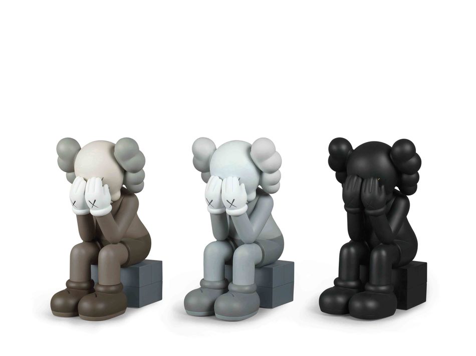 KAWS - Companion Hectic Set of 3 Brown, Black, Grey 1999