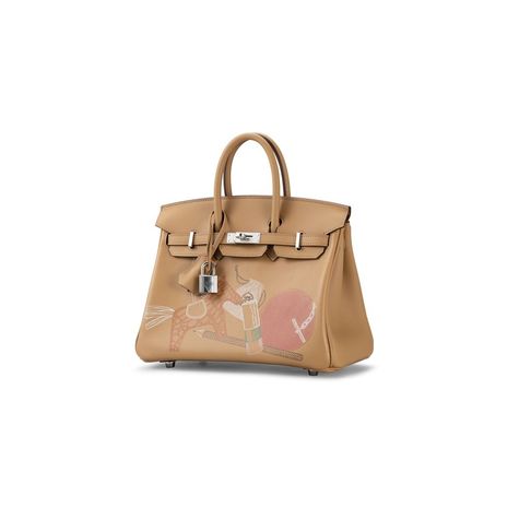 A LIMITED EDITION BISCUIT SWIFT LEATHER IN & OUT BIRKIN 25 WITH PALLADIUM  HARDWARE, HERMÈS, 2021